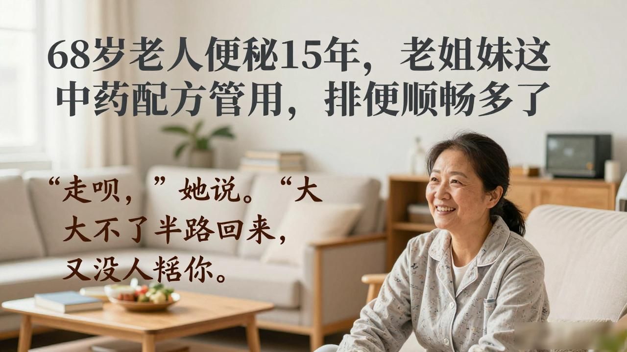 68岁老人便秘15年,老姐妹这中药配方管用,排便顺畅多了