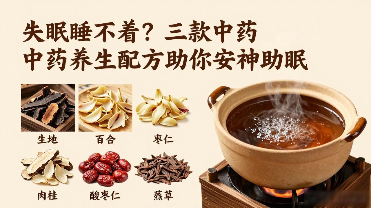 失眠睡不着?三款中药养生配方助你安神助眠