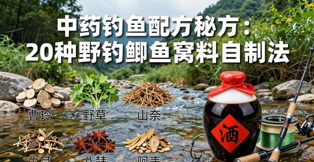 中药钓鱼配方秘方：20种野钓鲫鱼窝料自制法