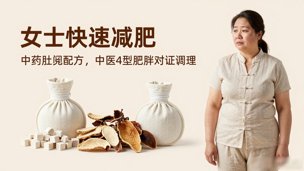 女士快速减肥 中药肚兜配方,中医4型肥胖对症调理