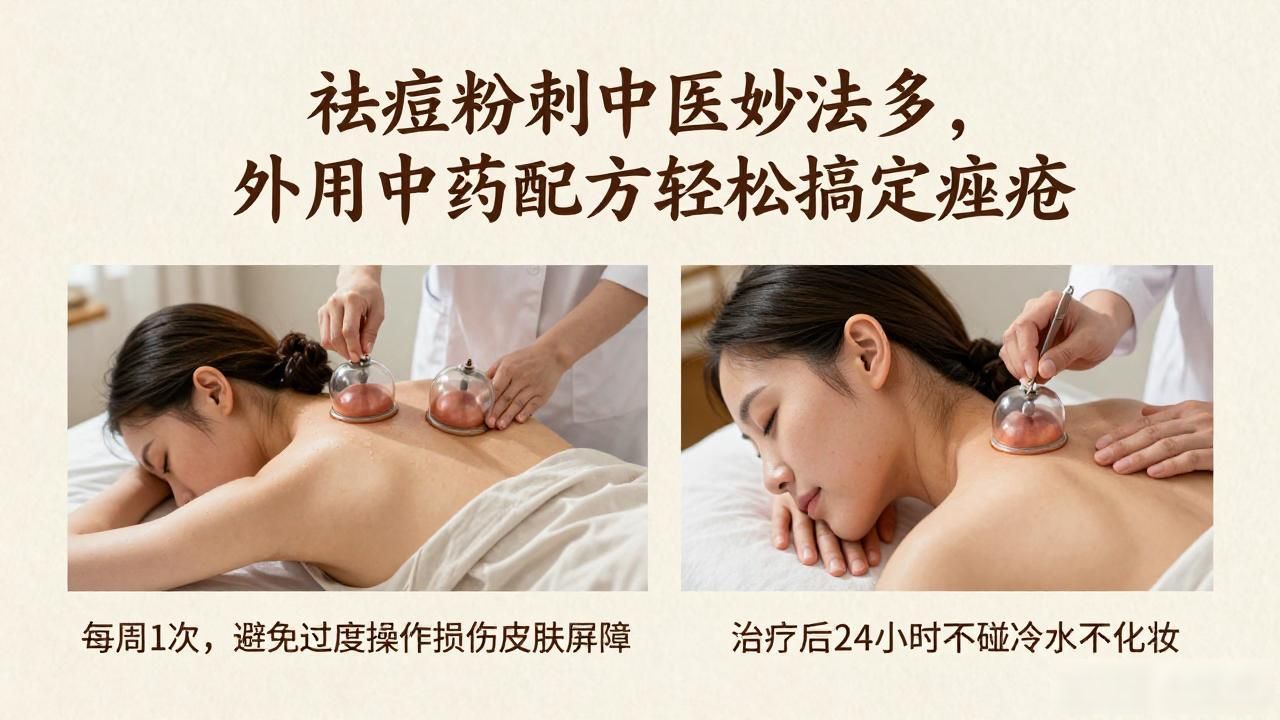 祛痘粉刺中医妙法多,外用中药配方轻松搞定痤疮