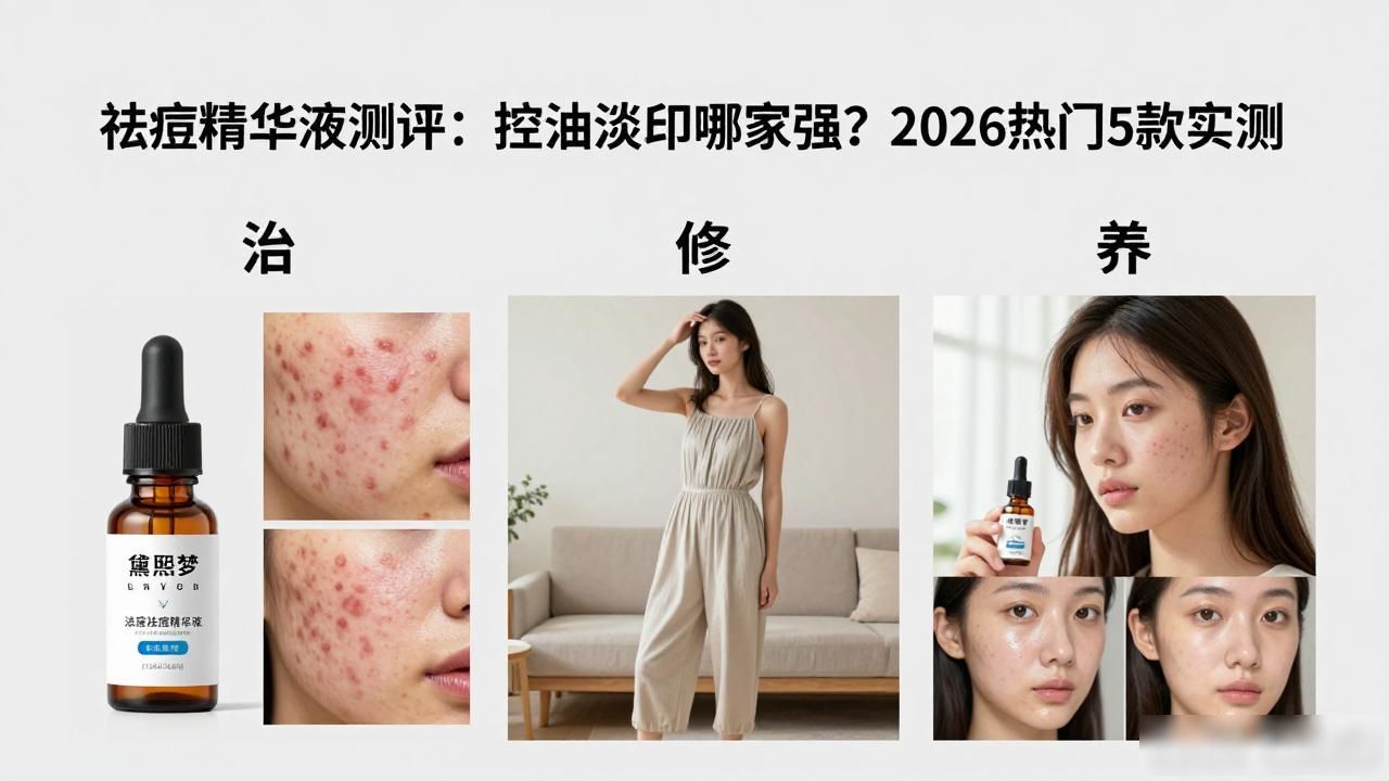 祛痘精华液测评:控油淡印哪家强?2026热门5款实测
