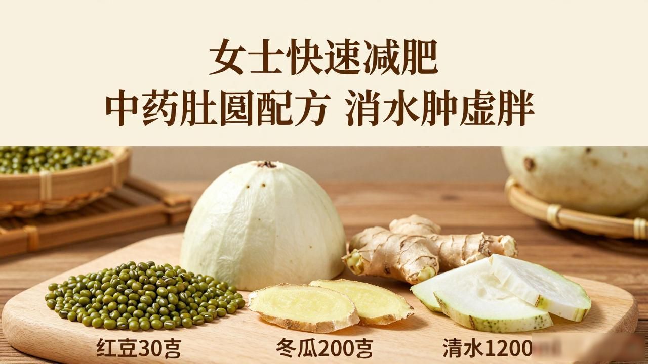 女士快速减肥 中药肚兜配方 消水肿虚胖