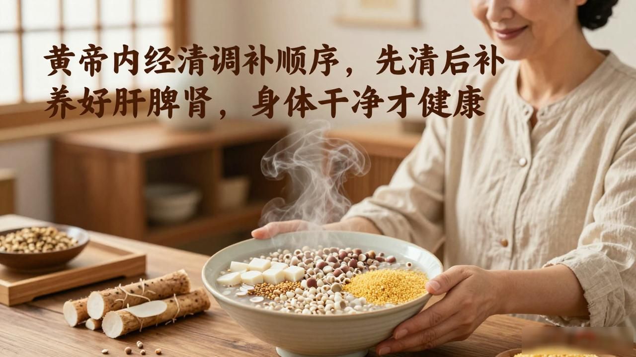 黄帝内经清调补顺序,先清后补养好肝脾肾,身体干净才健康