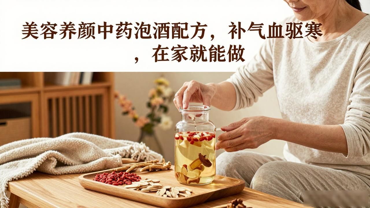 美容养颜中药泡酒配方,补气血驱寒,在家就能做