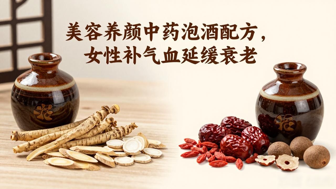 美容养颜中药泡酒配方大全,女性补气血延缓衰老