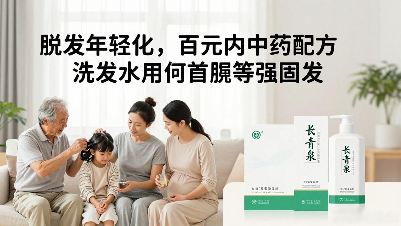 脱发年轻化,百元内中药配方洗发水用何首乌等强固发