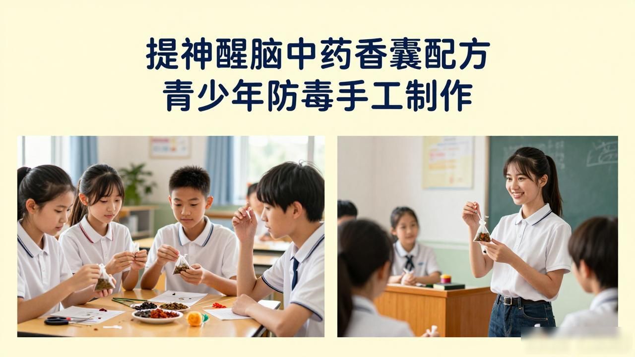 提神醒脑中药香囊配方 青少年防毒手工制作