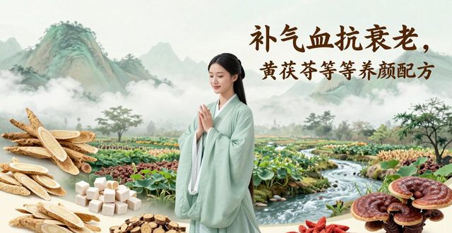 补气血抗衰老,黄芪茯苓等中药养颜配方