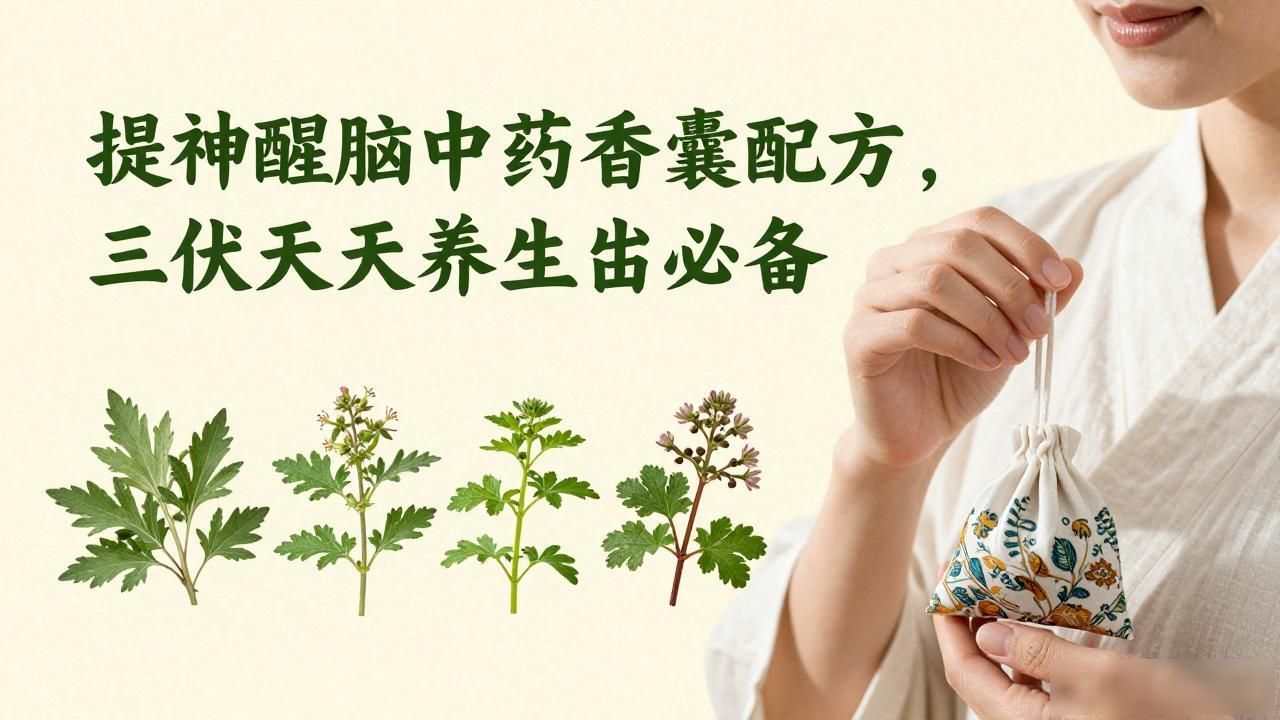提神醒脑中药香囊配方,三伏天养生必备
