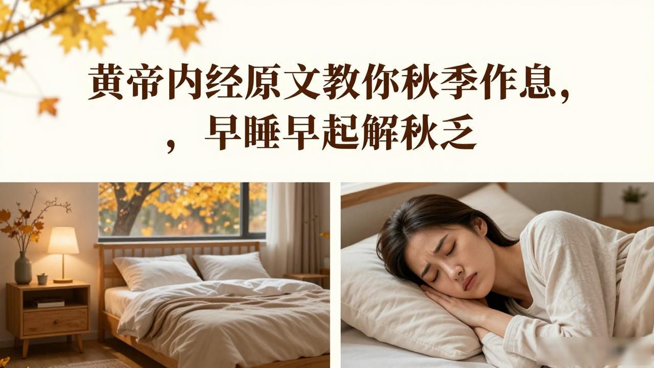 黄帝内经原文教你秋季作息,早睡早起解秋乏