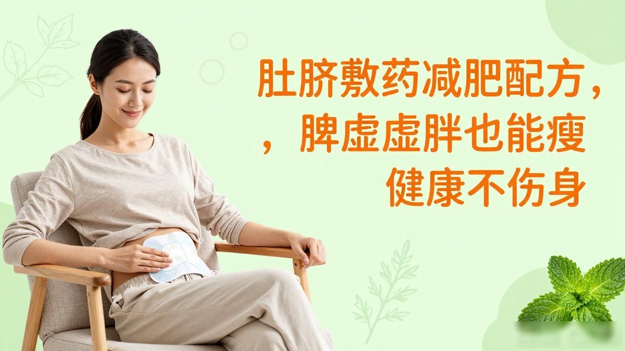 肚脐敷药减肥配方，脾虚虚胖也能瘦，健康不伤身