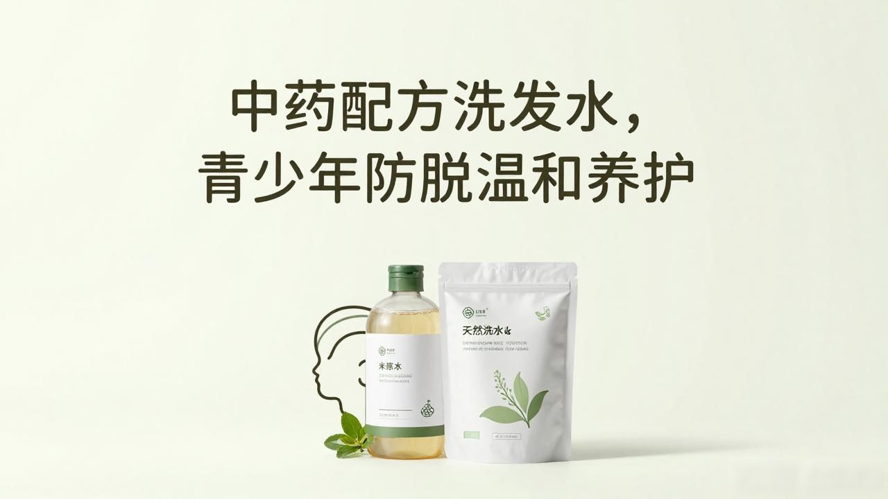 中药配方洗发水,青少年防脱温和养护