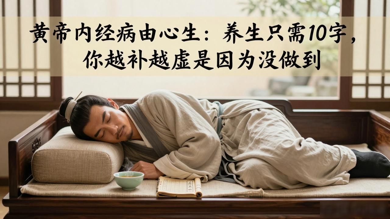 黄帝内经病由心生:养生只需10字,你越补越虚是因为没做到
