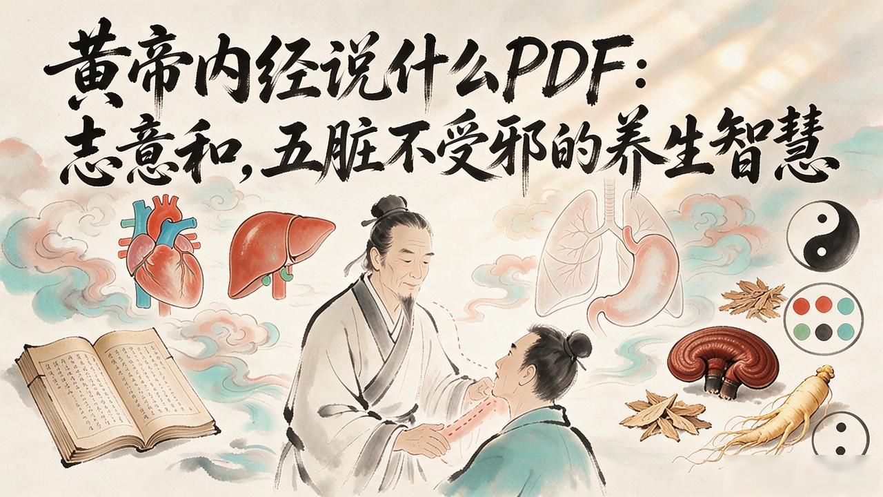 黄帝内经说什么PDF:志意和,五脏不受邪的养生智慧