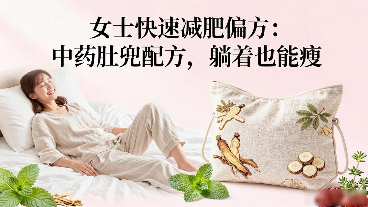 女士快速减肥偏方：中药肚兜配方，躺着也能瘦