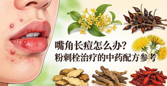 嘴角长痘怎么办？粉刺栓治疗的中药配方参考