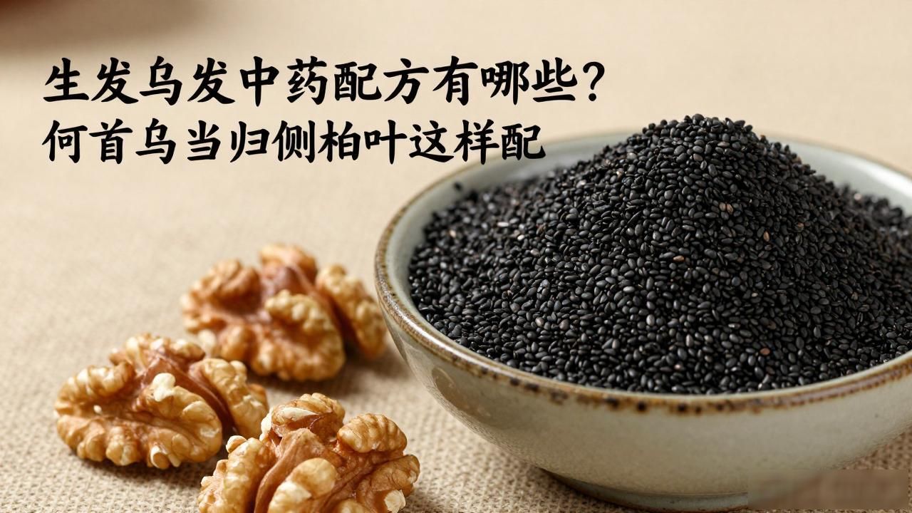 生发乌发中药配方有哪些?何首乌当归侧柏叶这样配