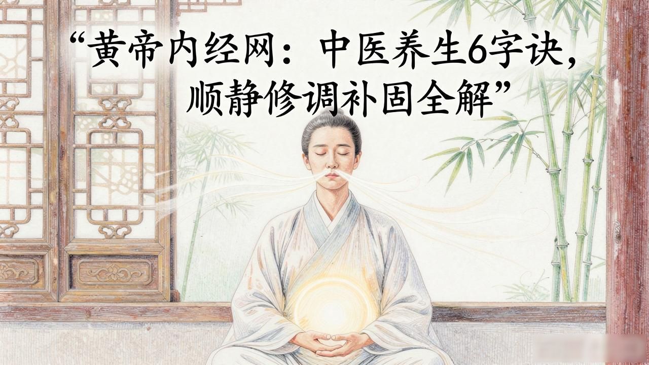 黄帝内经网:中医养生6字诀,顺静修调补固全解