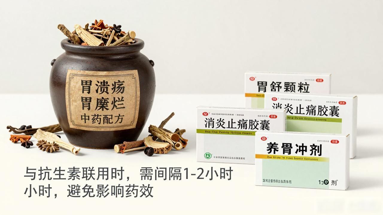 胃溃疡胃糜烂中药配方,3个中成药对症调理不复发