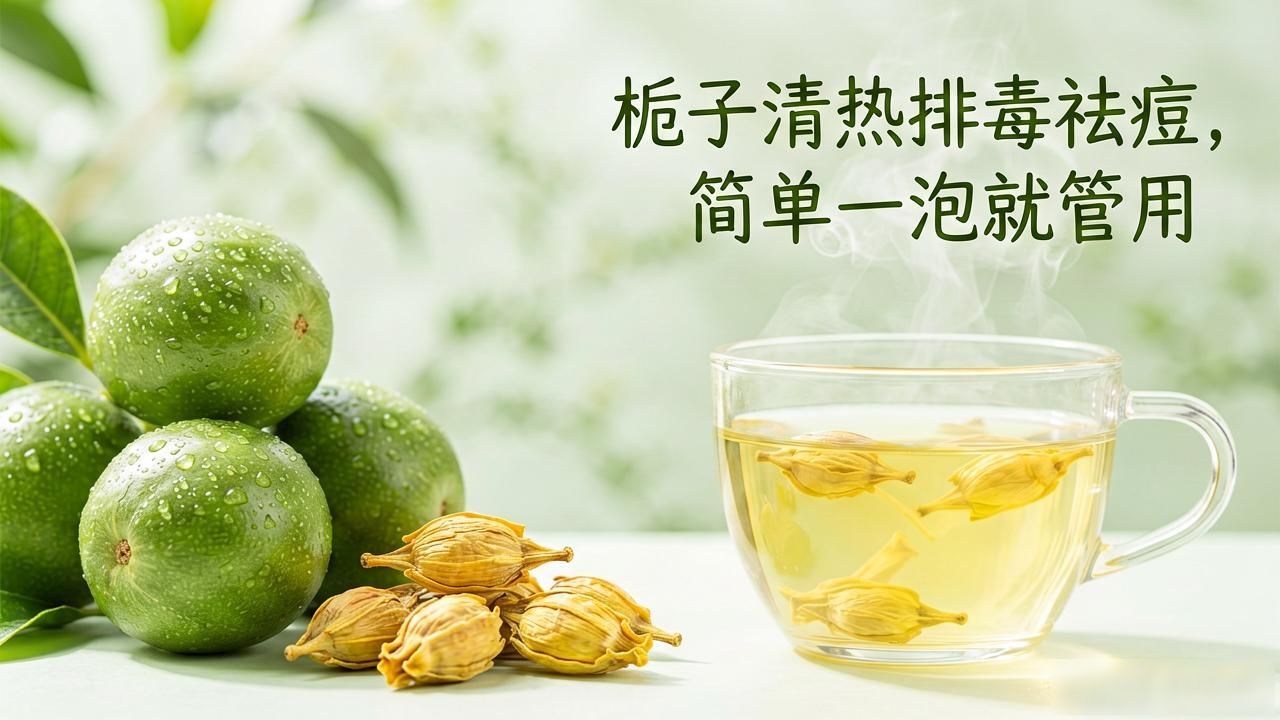 上火冒痘口苦口臭？栀子清热排毒祛痘，简单一泡就管用