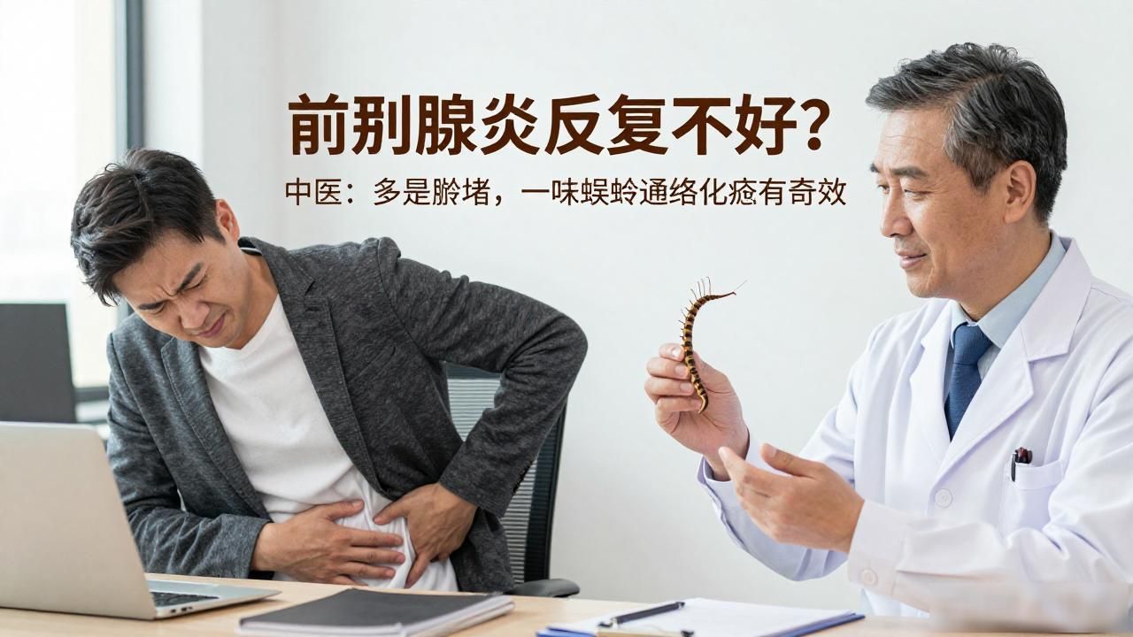 前列腺炎反复不好?中医:多是淤堵,一味蜈蚣通络化瘀有奇效