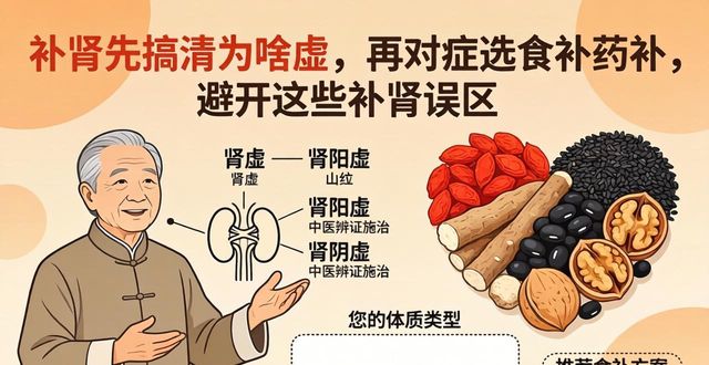 补肾先搞清为啥虚，再对症选食补药补，避开这些补肾误区