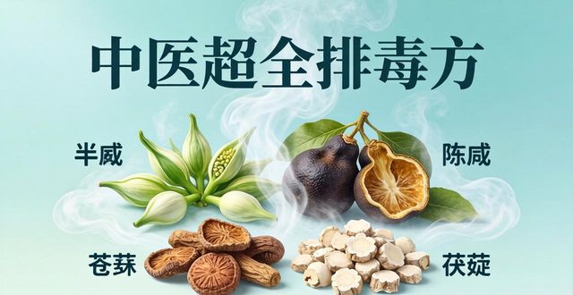 中医超全排毒方，驱寒、化痰、祛湿、活血、理气一个不少