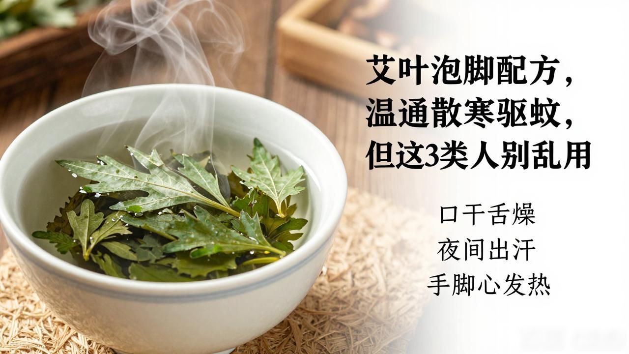 艾叶泡脚配方大全，温通散寒驱蚊，但这3类人别乱用