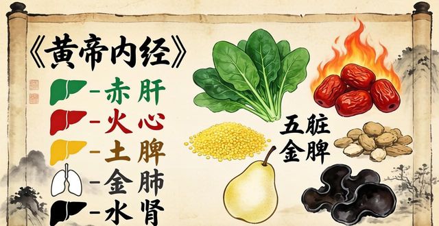 黄帝内经五行对应表:五色五味五脏五官 word文档