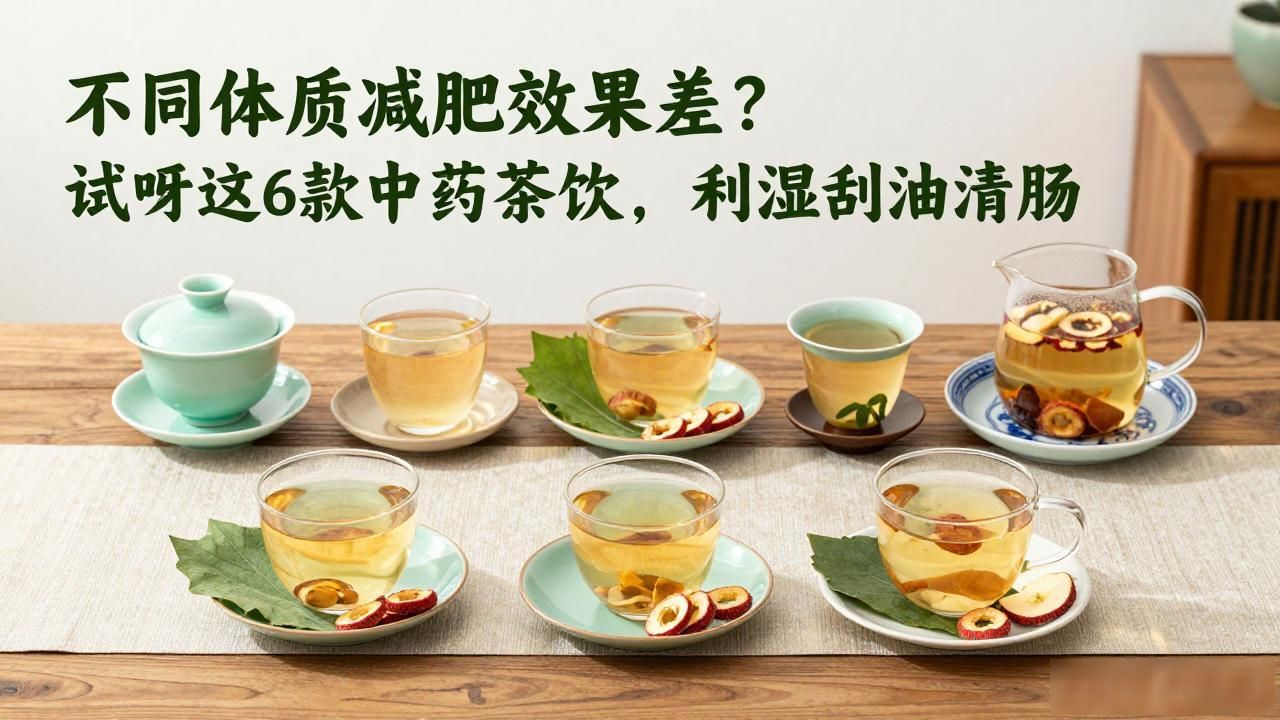 不同体质减肥效果差?试试这6款中药茶饮,利湿刮油清肠