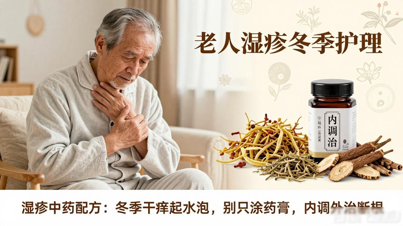 湿疹中药配方：冬季干痒起水泡，别只涂药膏，内调外治断根