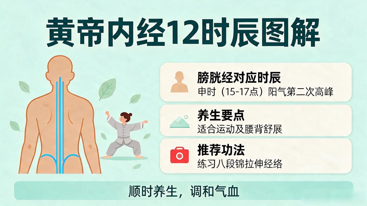 黄帝内经12时辰图解,看懂你的身体气血时间表