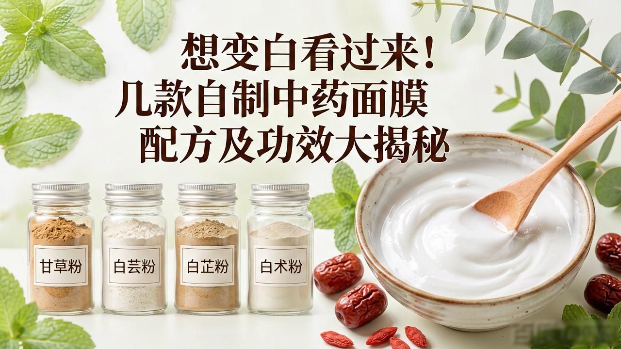 想变白看过来！几款自制中药面膜配方及功效大揭秘