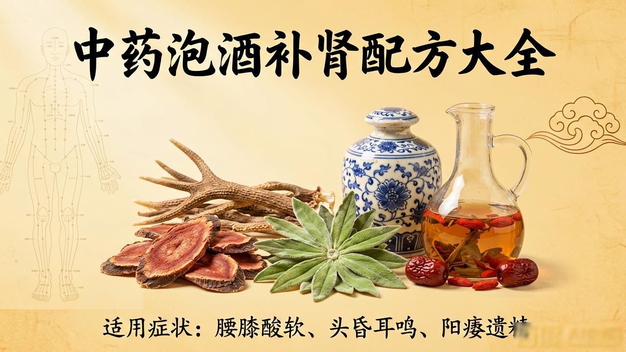中药泡酒补肾配方大全，鹿茸淫羊藿这样泡效果最好
