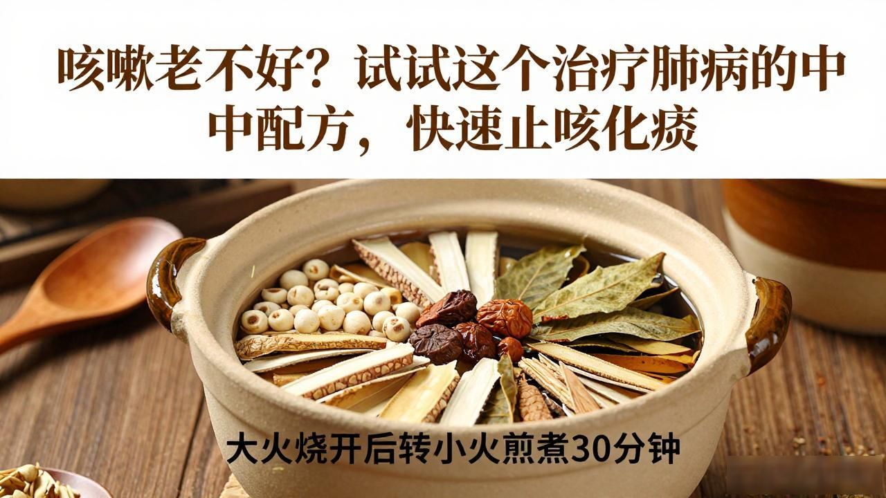 咳嗽老不好?试试这个治疗肺病的中药配方,快速止咳化痰