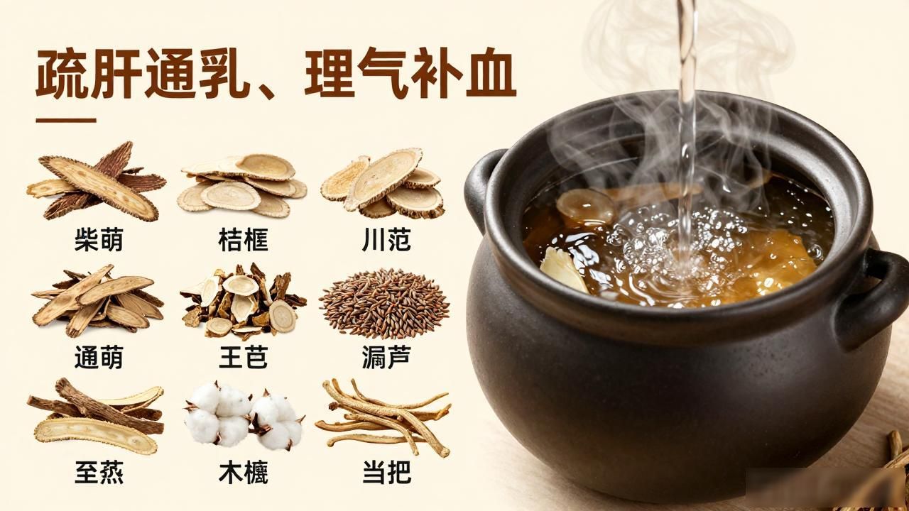产后缺乳别急,试试通奶中药配方,调气血催乳快