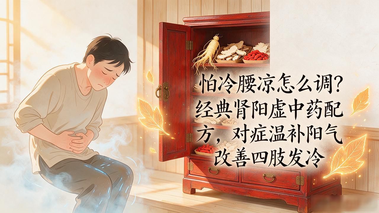 怕冷腰凉怎么调?经典肾阳虚中药配方,对症温补阳气改善四肢发冷