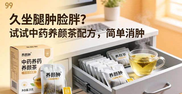 久坐腿肿脸胖？试试中药养颜茶配方，简单消肿
