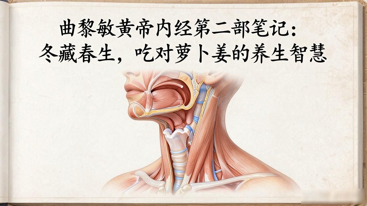 曲黎敏黄帝内经第二部笔记：冬藏春生，吃对萝卜姜的养生智慧