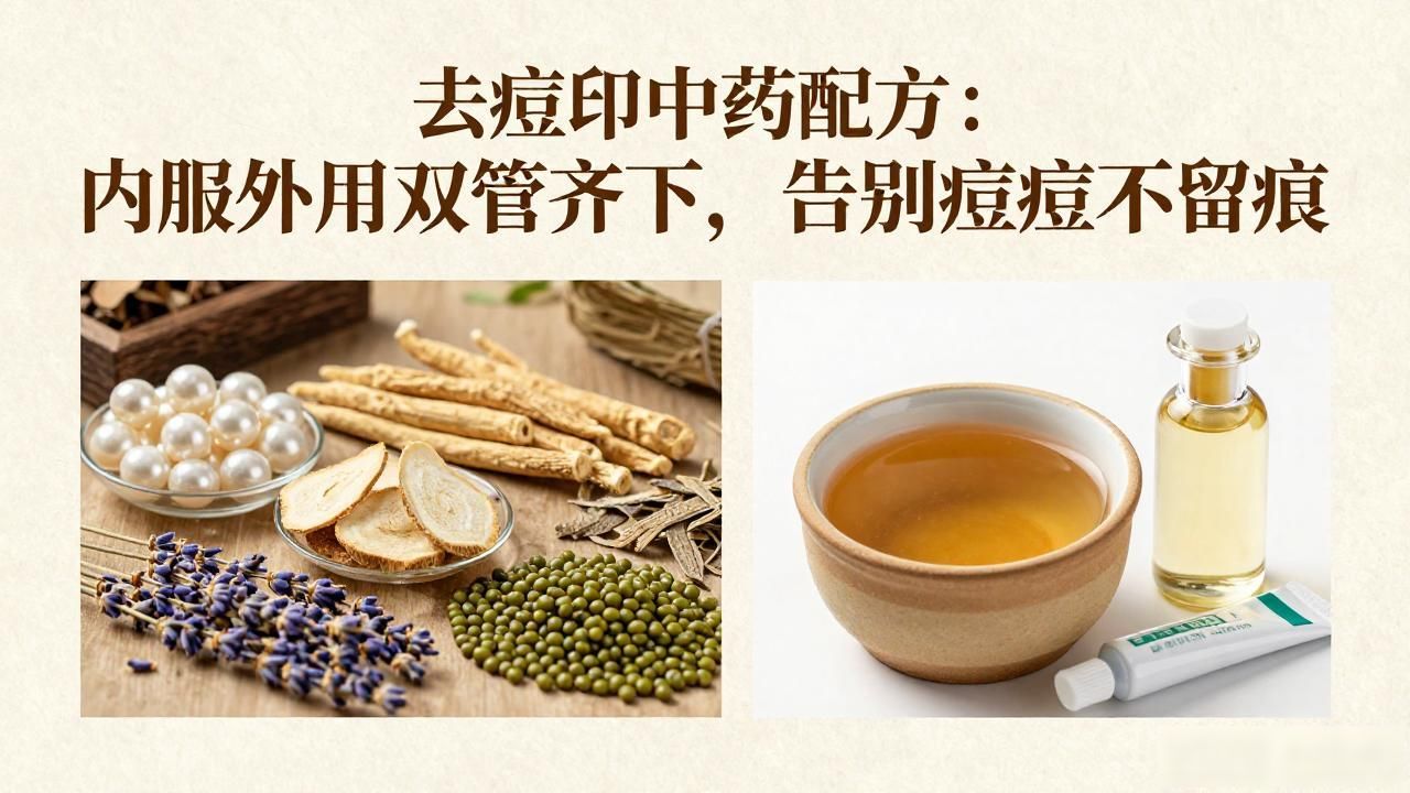 去痘印中药配方：内服外用双管齐下，告别痘痘不留痕