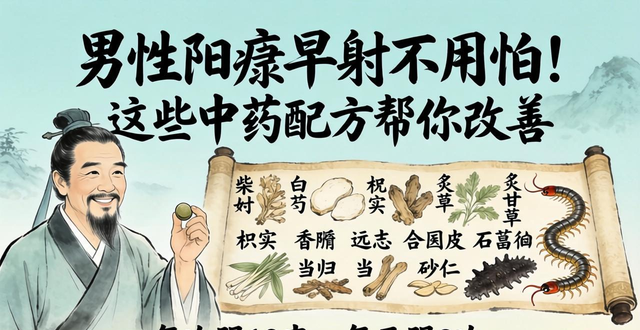 男性阳痿早射不用怕！这些中药配方帮你改善