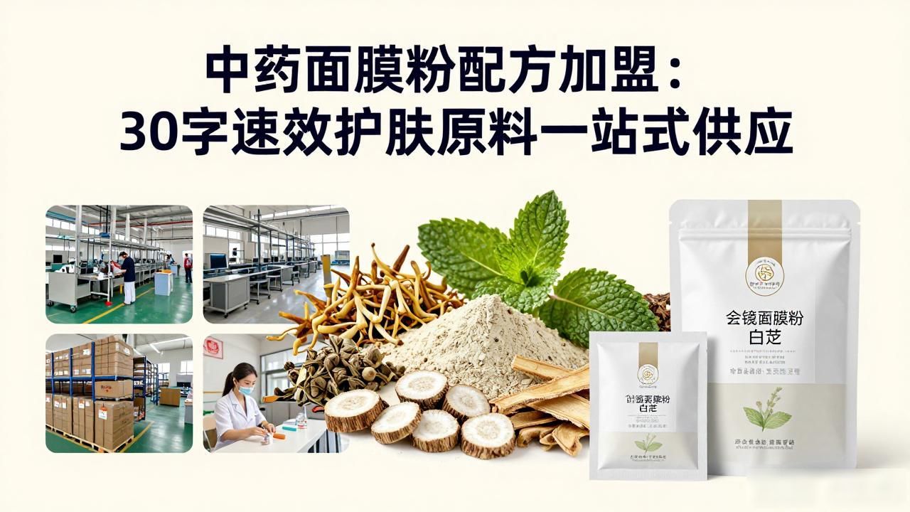 中药面膜粉配方加盟:30字速效护肤原料一站式供应