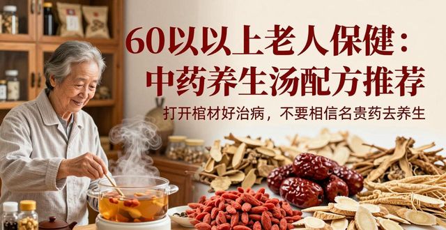 60岁以上老人保健:中药养生汤配方推荐