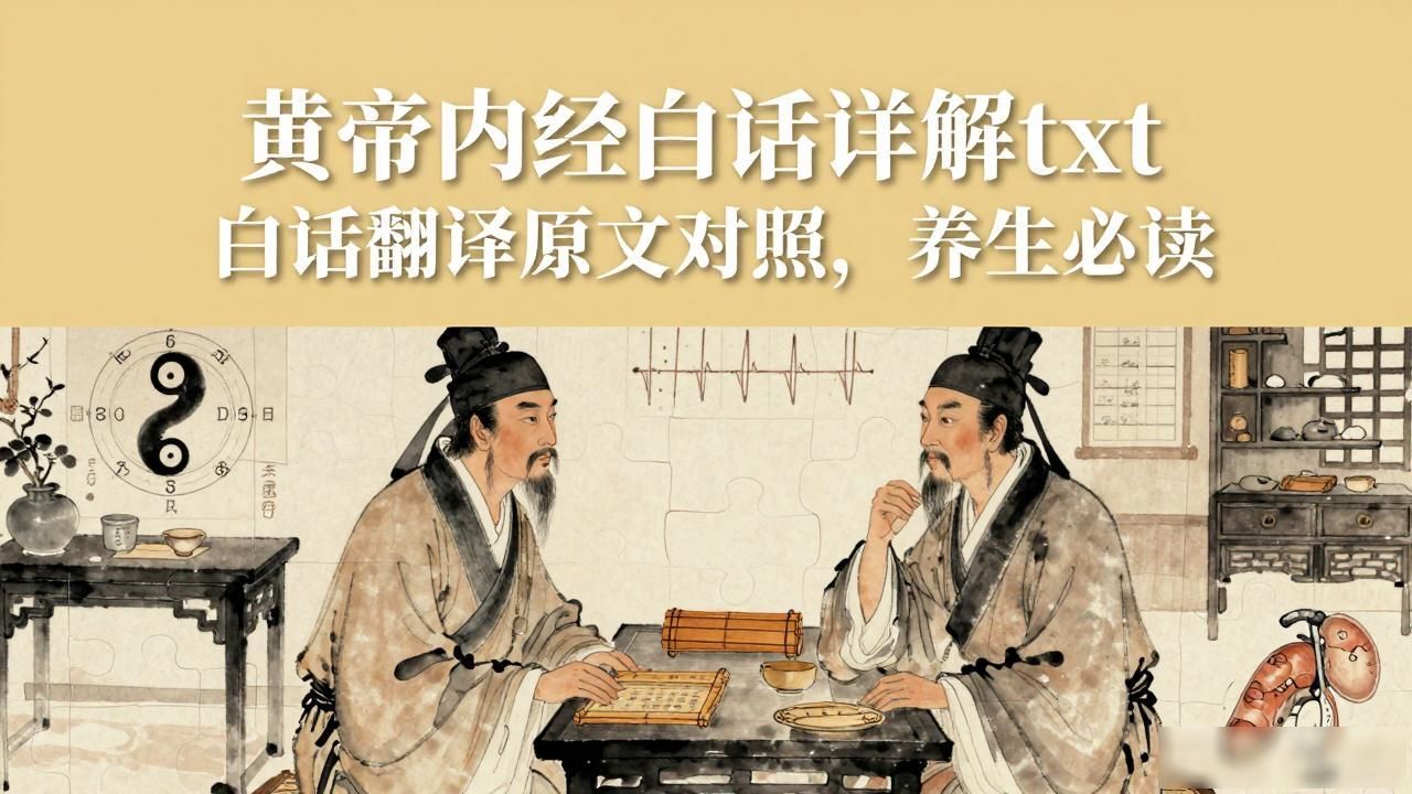 黄帝内经白话详解txt，白话翻译原文对照，养生必读