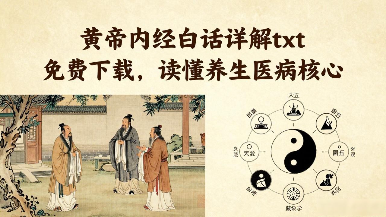 黄帝内经白话详解txt 免费下载，读懂养生治病核心