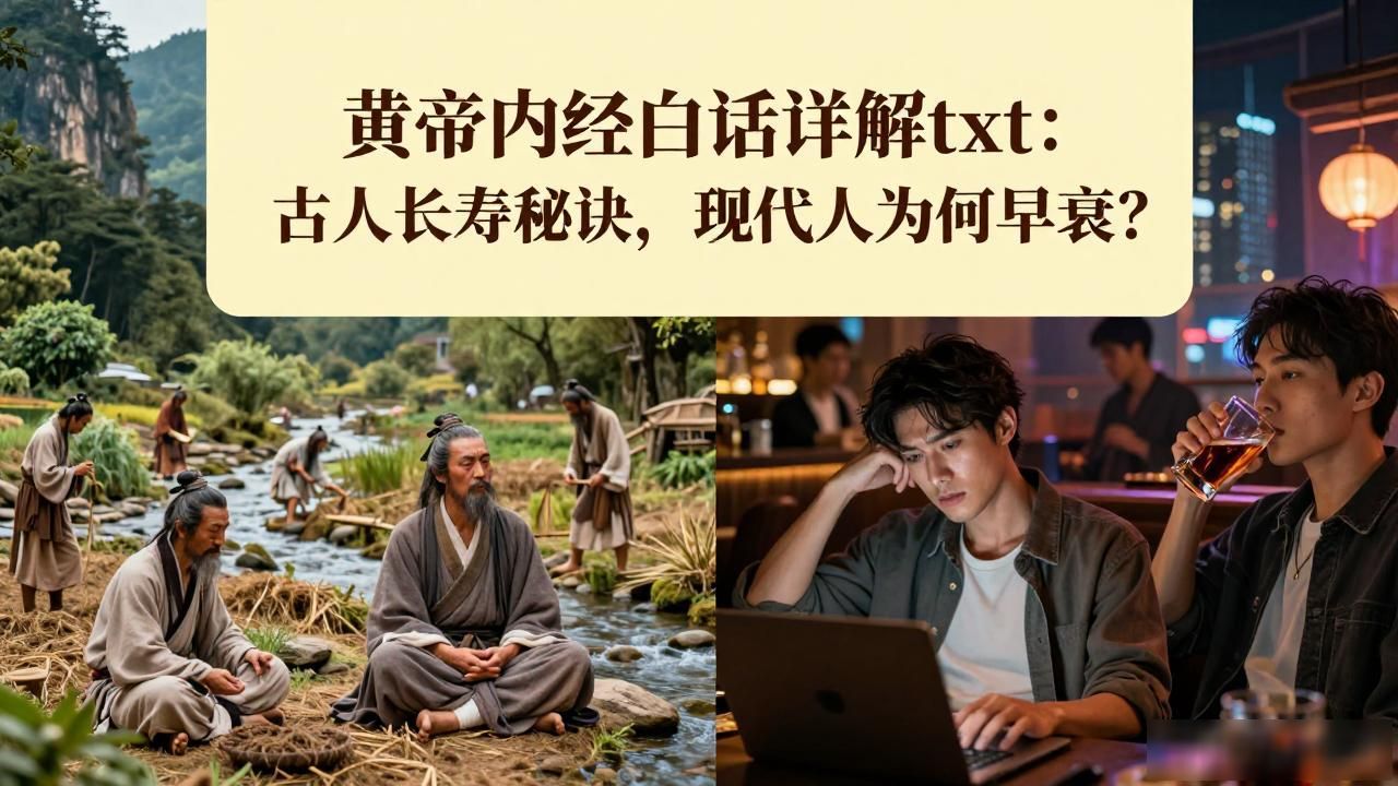 黄帝内经白话详解txt：古人长寿秘诀，现代人为何早衰？