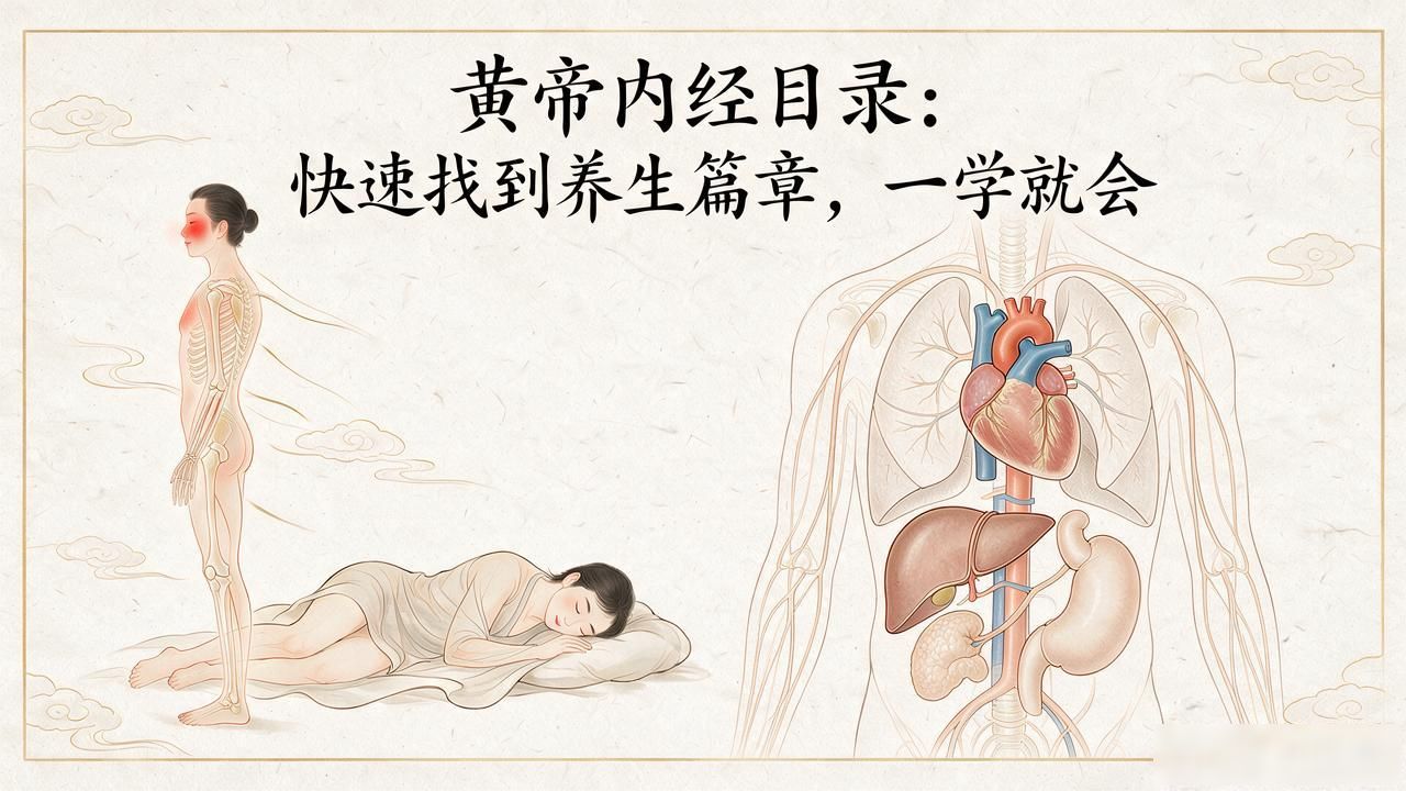 黄帝内经目录：快速找到养生篇章，一学就会