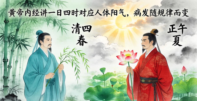 黄帝内经讲一日四时对应人体阳气，病发随规律而变