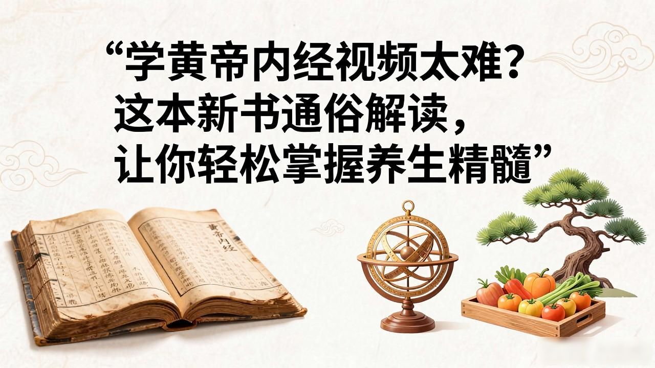 学黄帝内经视频太难?这本新书通俗解读,让你轻松掌握养生精髓